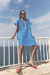 By-Bar vina linen dress queens blue